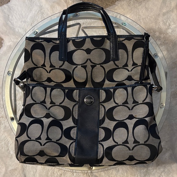 Coach Black and Gray Satchel Bag - Picture 1 of 12